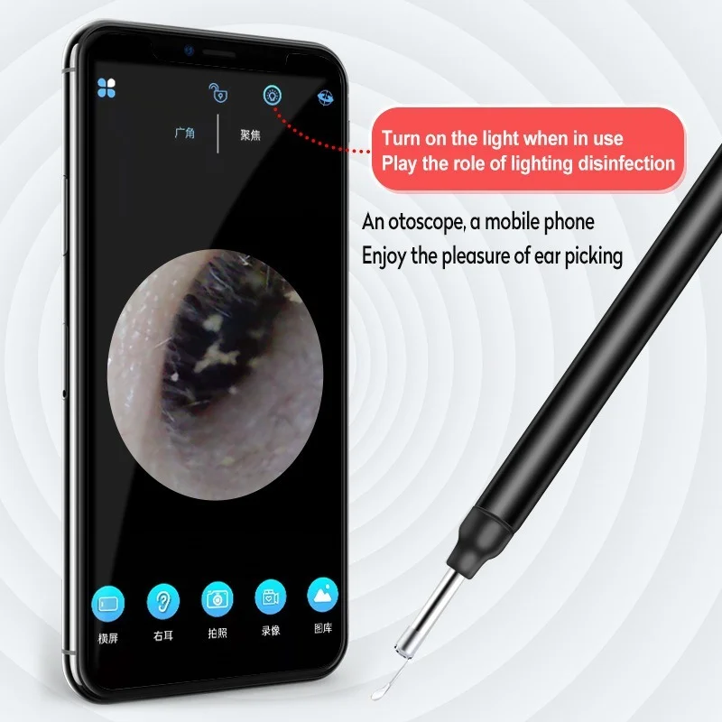 Xiaomi Wireless Intelligent Visual Ear Stick Ear Picker  High Precision Endoscope Mini Camera Otoscope Borescope Ear Trimmers 4