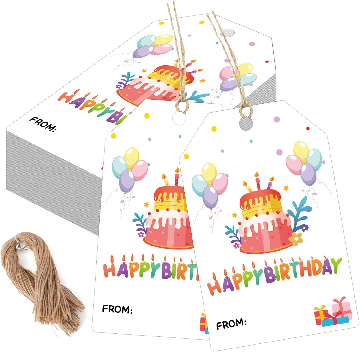

Цветные свечи 3,3*2,1 дюйма, бирки для подарков на день рождения, бумажные бирки для упаковки подарков на день рождения, сувениры, душ, шт.