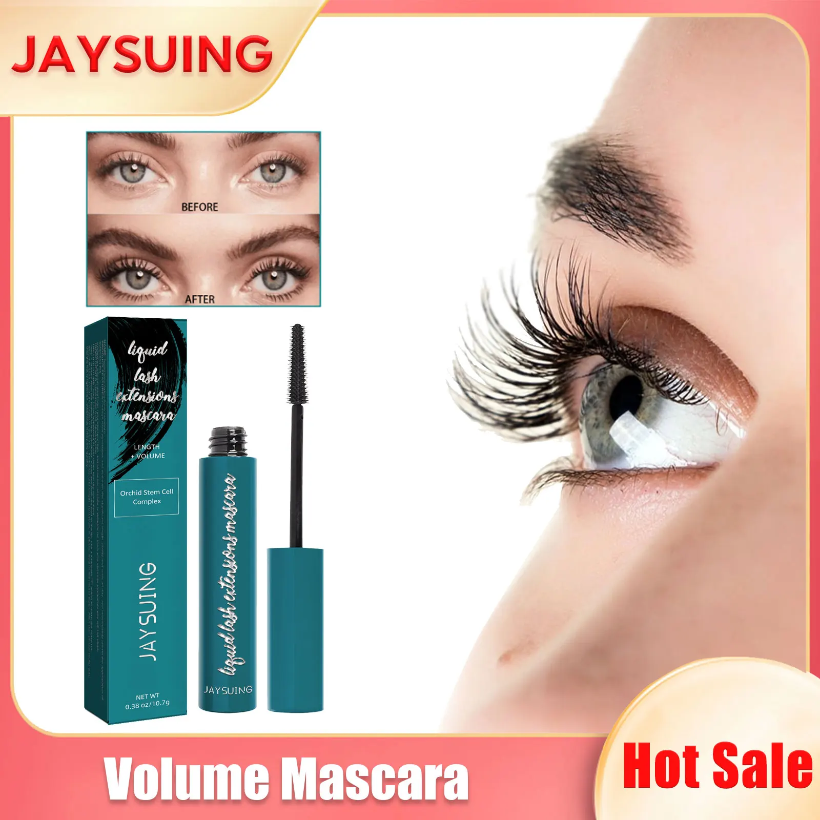 

Eyelashes Lengthening Mascara Waterproof Silk Fiber Lash Thick Curling Eyelash Volume Extension Enhance Eyelashes Black Mascara