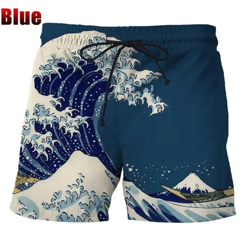 

Newest Summer Fashion Sea Waves 3D Printed Men's Board Shorts Unisex Casual Beach Swimming Shorts Comfy Clothes Chilren Shorts