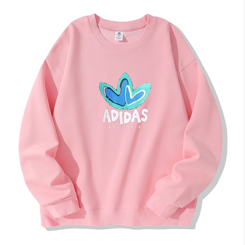 Adidas Hoodise Men and Women Round Neck Without Hat Breathable Leisure and Casual Designed in The Front Multicolor