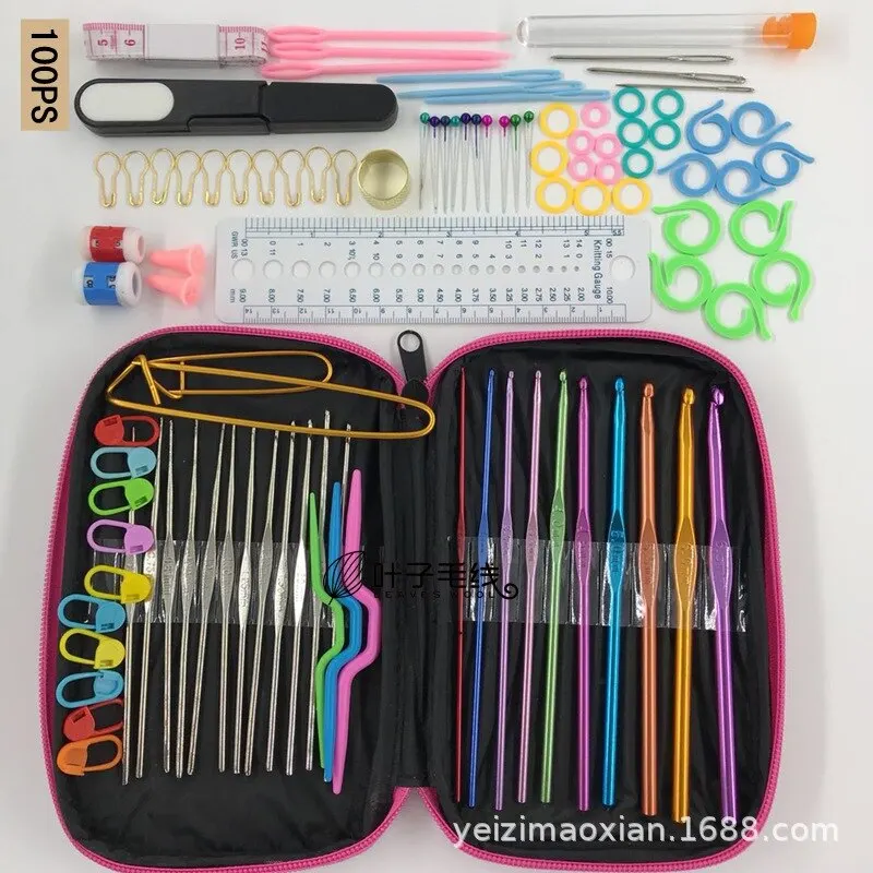100Pcs Hooks Needles Knitting Set 1