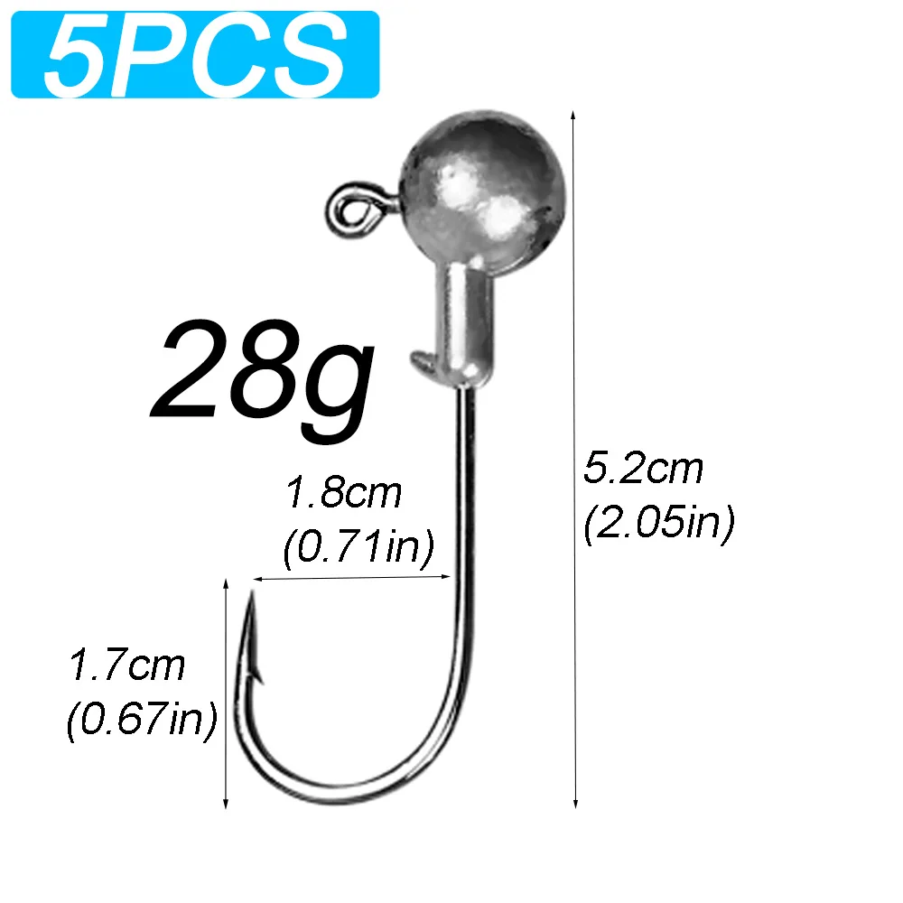Têtes Plombées Colorées Pour Leurres Souples - 14g à 56g - Pour Crappie, Bass, Truite - Lot De 2/4/6
