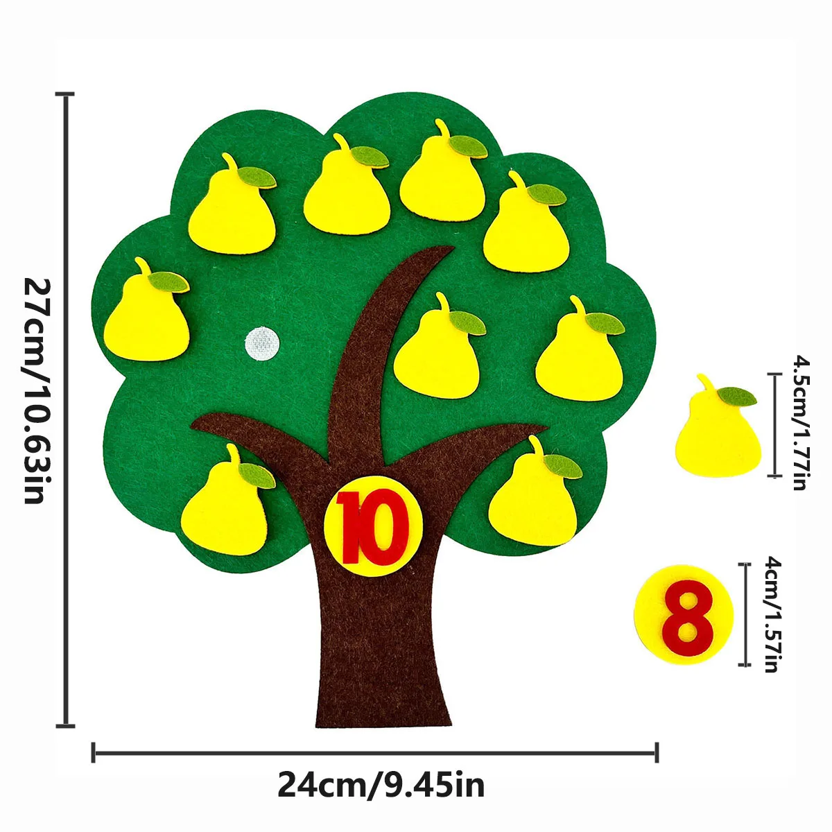 Kids Math Toys Teaching Aids Pear Apple Trees Number Puzzle Game Learning Educational Toy for Children - 4