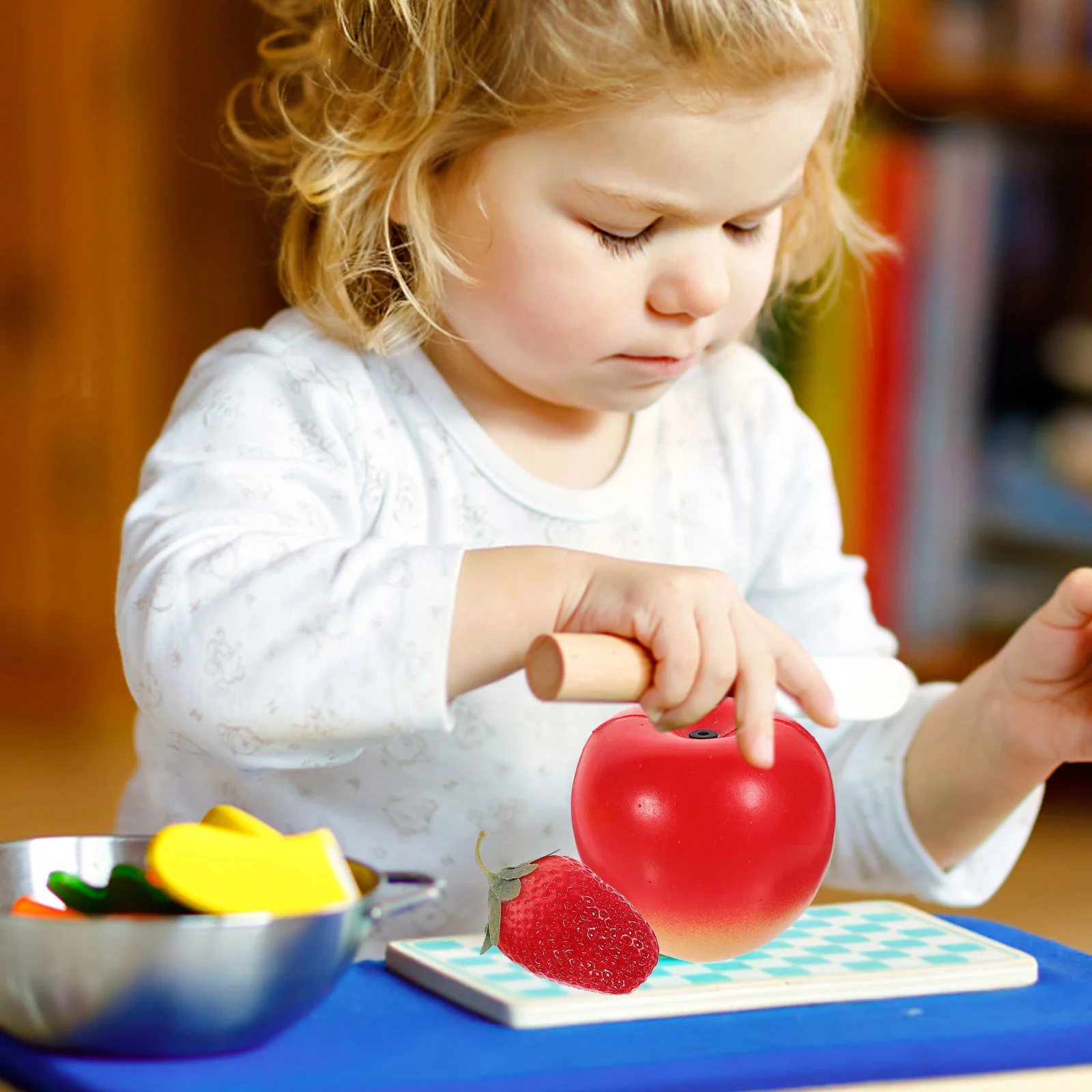 5pcs Fruit Sandbox Toys Baby Maracas Kids Playthings Musical Instruments Children Toy Percussion Instrument Sand Egg Shaker tool