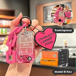 Gradient Cherry Blossom Pink Car Key Cover - No Box (B2)