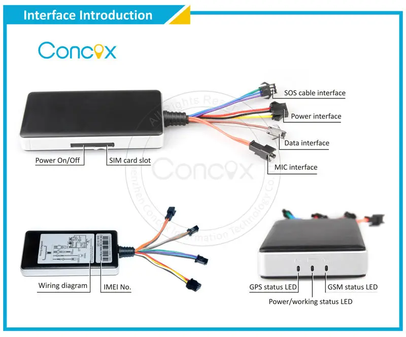 Concox GPS 트래커 내장 배터리 GT06N 자동차 스마트 Gsm Gprs 프로그래밍 가능 송신기 칩 차량 GPS 트래커 장치