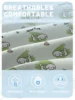 1 Cartoon Cute animal dog printed matte Fitted Sheet, bedroom printed bed cover, bedding (excluding pillowcases) 5