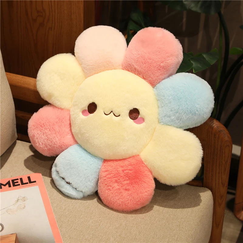 Красочная плюшевая подушка цветочные игрушки мягкая напольная для сидения милый