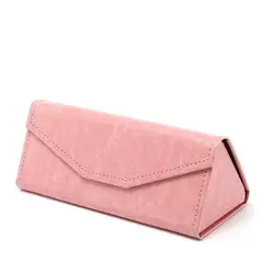 Luxurious Velvet Triangle Folding Eyewear Case - Soft and Elegant Glasses Holder (5)