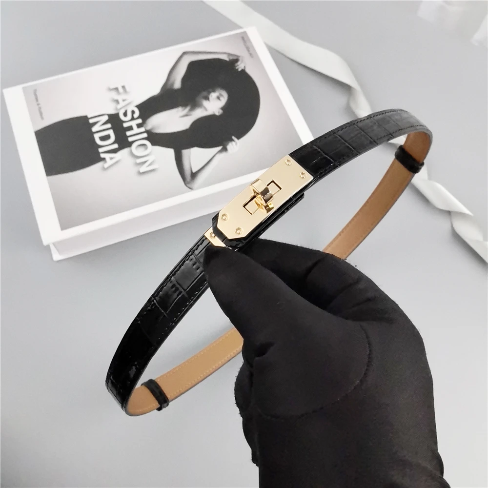 여성용 하이 퀄리티 진짜 가죽 벨트 버클 원피스 청바지 트렌치 허리띠, 여성 파티용 벨트, 1.8cm
