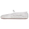 Women Shiny Rhinestone Shoes with Buckle Strap Rhinestone Ballet Flats Crystal Ballerina Shoes Comfortable Female Casual Shoes 3