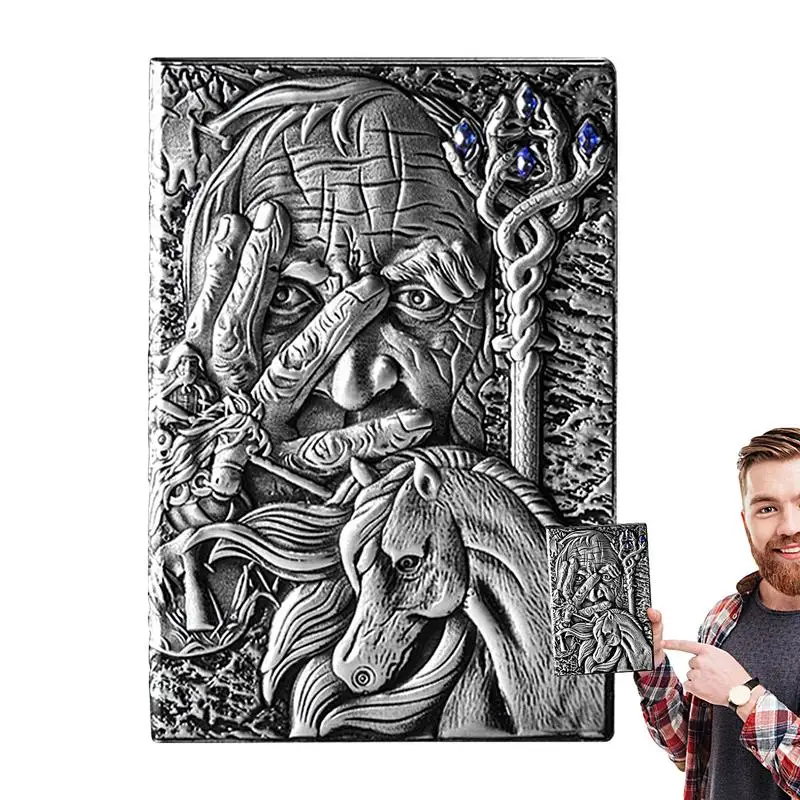 

Тисненый кожаный журнал, блокнот для письма, античный ежедневный блокнот, блокнот для скетчей, украшение, канцелярские принадлежности, блокнот на 200 страниц