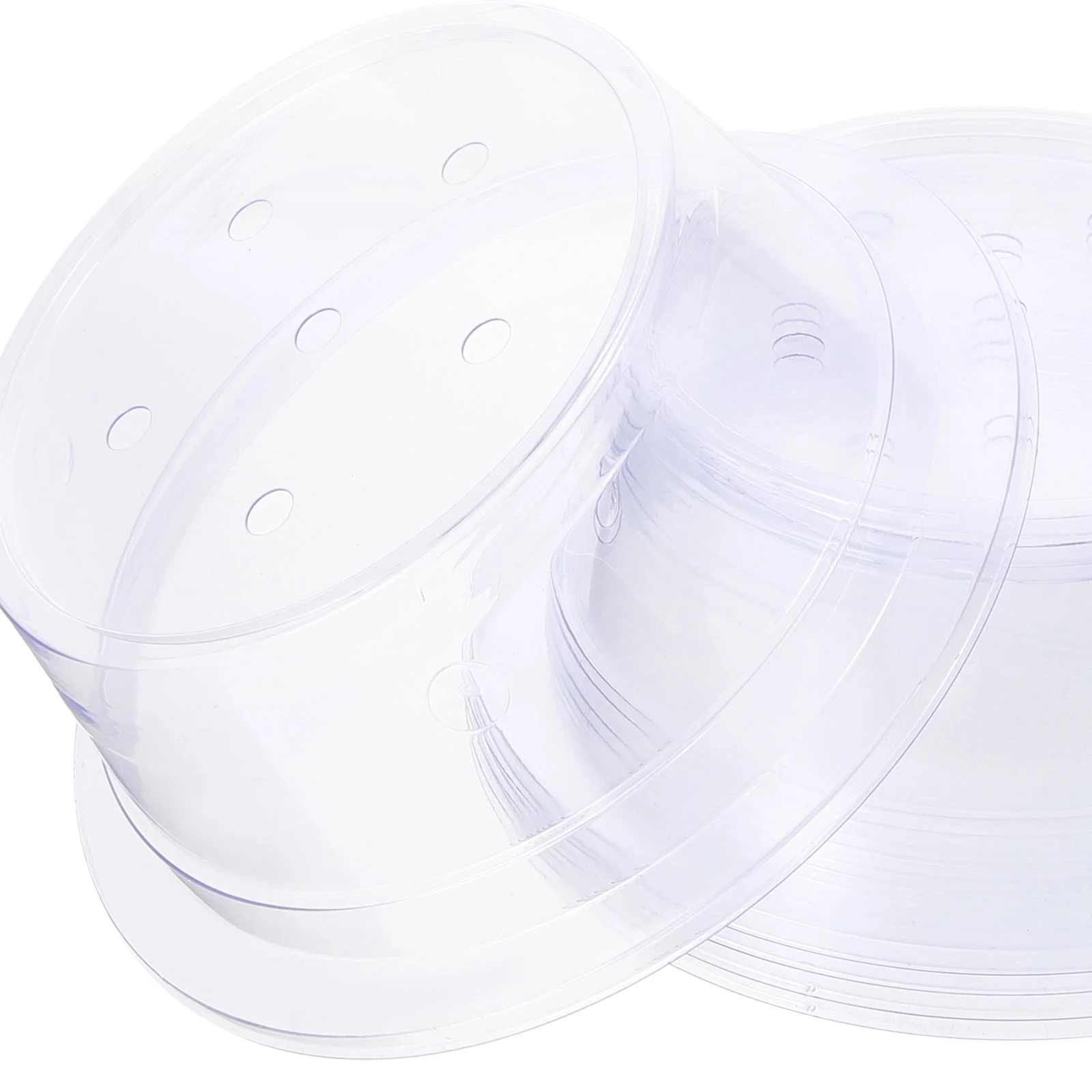 5 Pcs Sushi Plate Cover Food Covers Clear Cake Dome Plastic Protective Cover For Plates Serving Plates Dining Bar