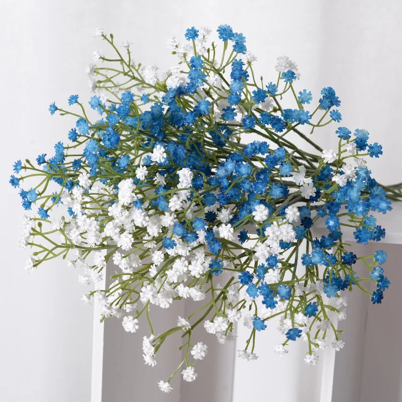 White Gypsophila Artificial Flowers Wedding DIY Bouquet Decoration Arrangement Plastic Baby's Breath Fake Flowers Home Decor