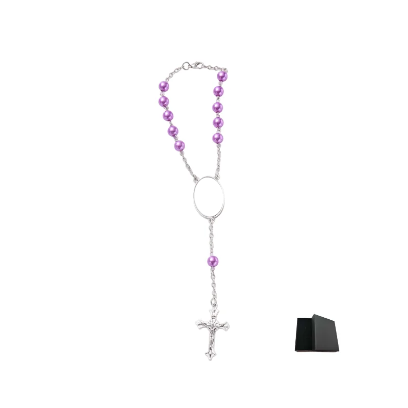 Customized Personal Image Car Pendant with ABS Beads - Unique Commemorative Gift