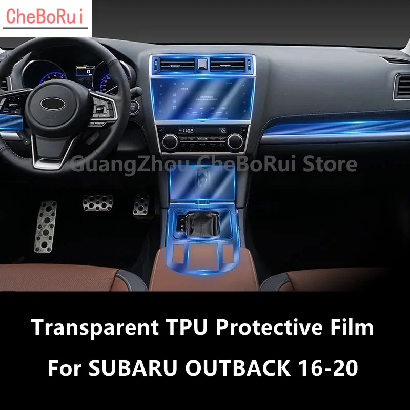 

Для SUBARU OUTBACK 16-20 внутренняя центральная консоль автомобиля, прозрачная фотопленка для ремонта от царапин, аксессуары, установка