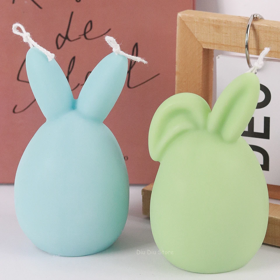 6 Stampi In Silicone 3D Coniglietto Pasquale - Forme Per Candele, Saponi E Cioccolato Fai Da Te - 4
