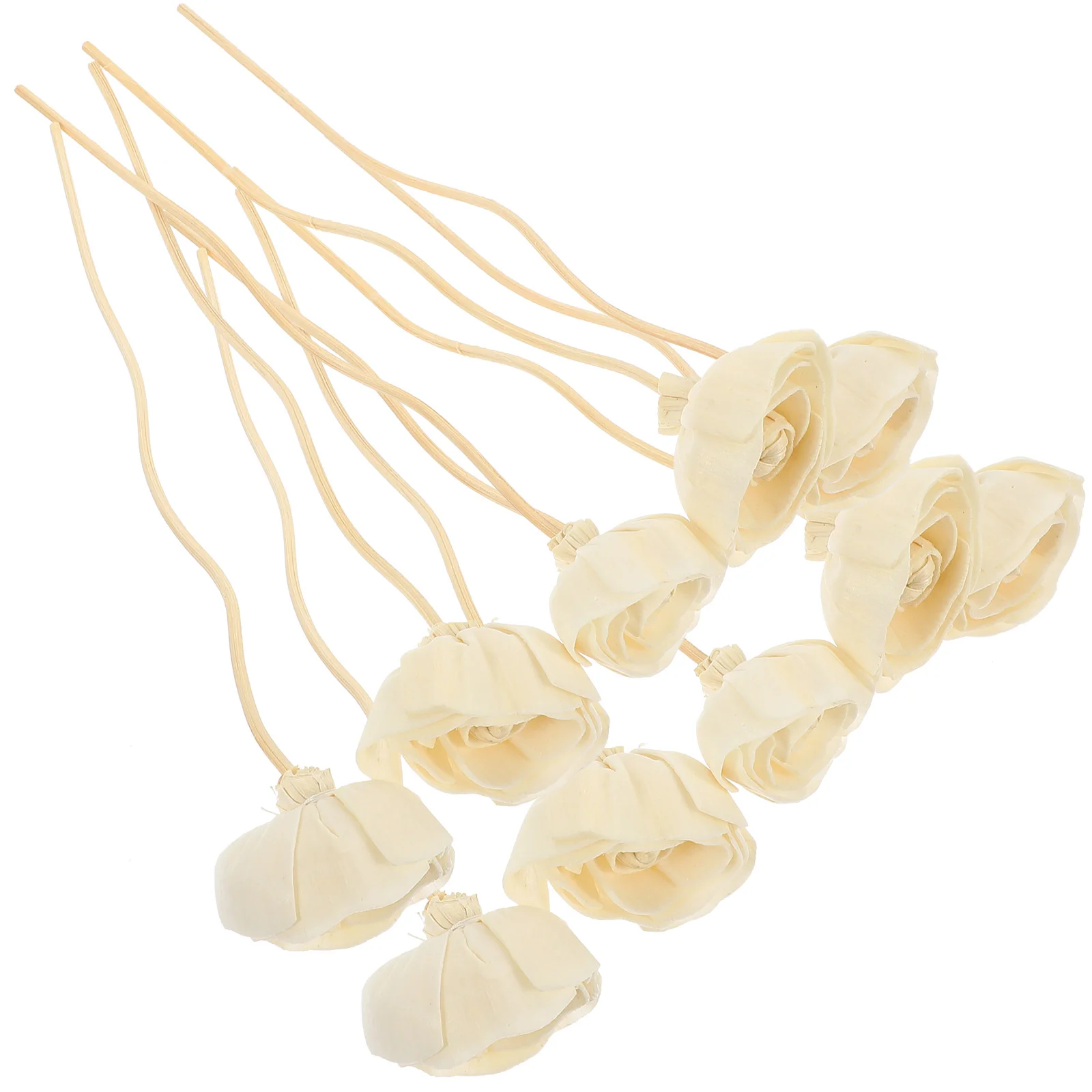 10 Pcs Aromatherapy Rattan Diffuser Flower Sticks Dried Essential Oil Reeds Unique Design Decorative Indoor Fragrance Emitting