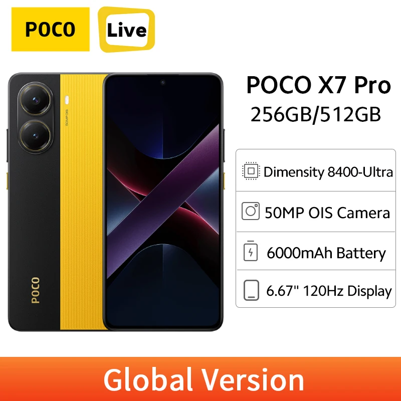 スマートフォン本体 POCO X7 Pro G Version Dimensity 8400 BR Warehouse】New POCO X7 Pro 5G Global Version Smartphone