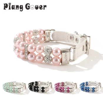 Pearl Pet Collar – Rhinestone Cat & Dog Necklace 1
