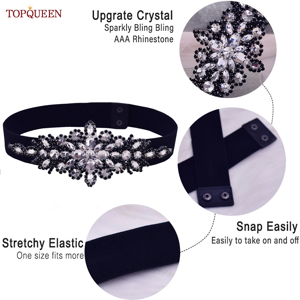 Cintura sottile elastica blu navy con riflessi argento e fibbia con strass / Da sposa/damigella d'onore / Cintura glitterata / Cintura sottile per abito / Cintura per ballo di fine anno - Italia