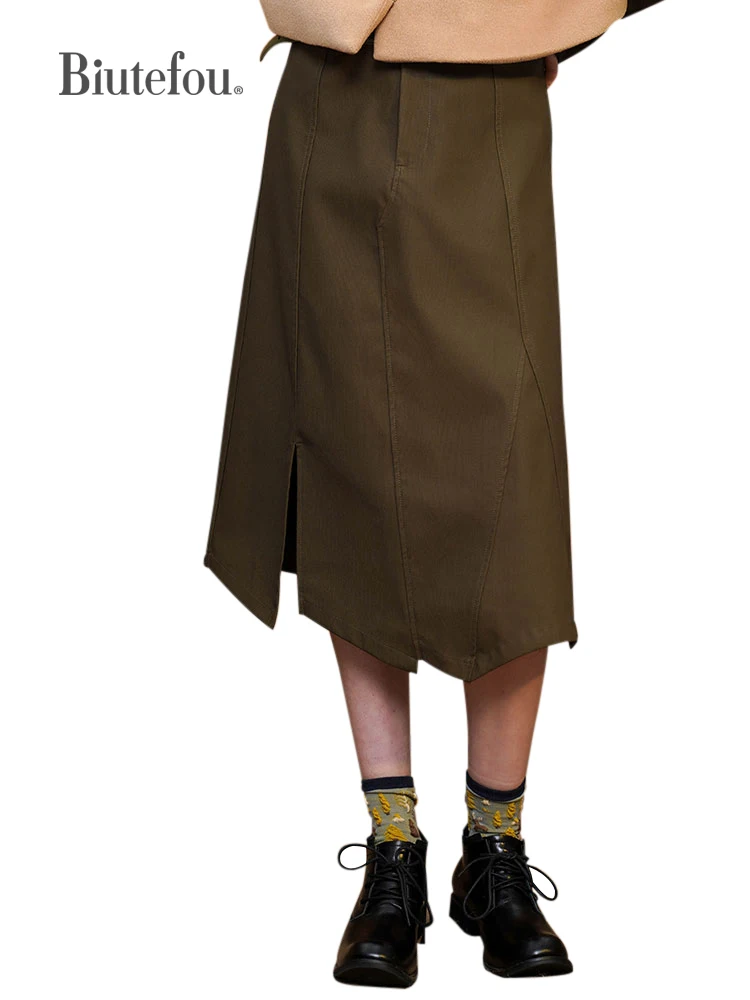 Women's Original Design Solid Color Skirts, Spring and Autumn велобандана buff original solid camel 117818 337 10 00