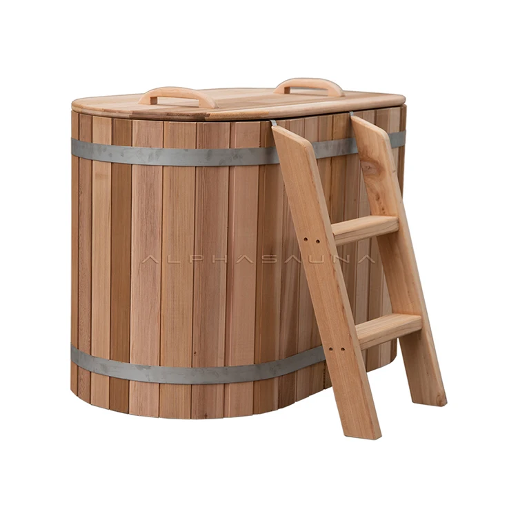 

Hot Selling New Design 2 Person Wooden Cold Plunge Tub Hot Combo Canadian Cedar Spa Bath Tub