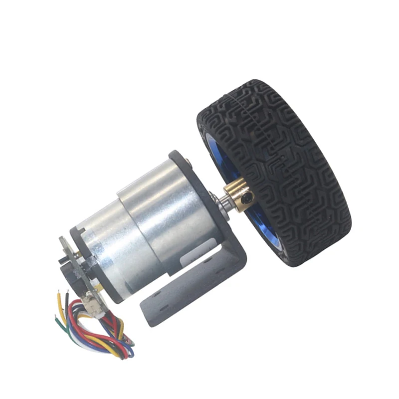 JGB37-520B DC12V 24V CW-CCW 37mm 기어 모터 71600RPM AB 홀 엔코더 65mm 스마트 자동차 휠 DIY 키트 고토크 마이크로 모터