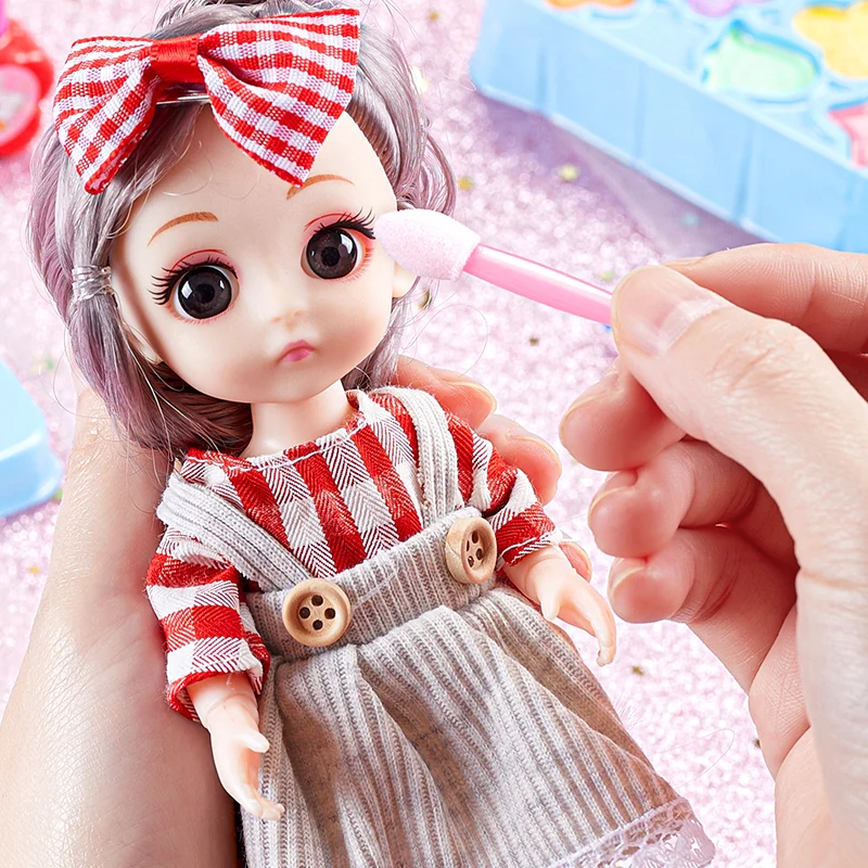 Girls Makeup Drawing Set Toys Multi-function LED Painting Colorful Make Up Cosmetics Suitcase Toy Drawing Board for Girls Gifts
