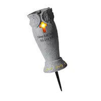 Cemetery Grave Flower Vase Cross Solar Light Cemetery Vase with Spike Grave Marker Decoration Solar Cemetery Grave Vase with LED 1