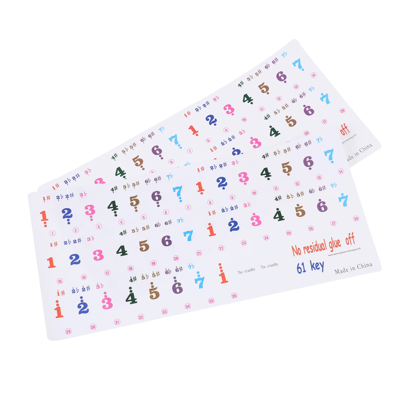 

61 Key Keyboard Stickers Piano Label Decals Cartoon Accessories Beginner Introductory