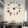 Soundless 90 To 120cm Large-sized 3D Number Poster Home Decoration DIY Wall Clock For Living Room Bedroom Study Hotel Big Decor 2