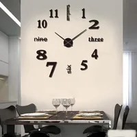 Soundless 90 To 120cm Large-sized 3D Number Poster Home Decoration DIY Wall Clock For Living Room Bedroom Study Hotel Big Decor 2
