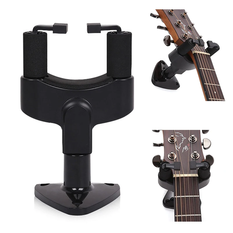 Guitar Hanger Hook Wall Mount Electric Guitar Hanger Stand Non-slip Instrument Support Hooks Ukulele Bass Screw Accessories