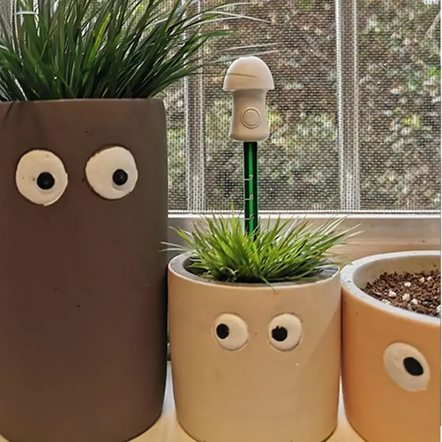 Gomba Alakú Növény Talaj Nedvességmérője Vízálló Napfényes Növényi Vízérzékelő Kerti Növények Vízfigyelő Jelzőfény - Image 5