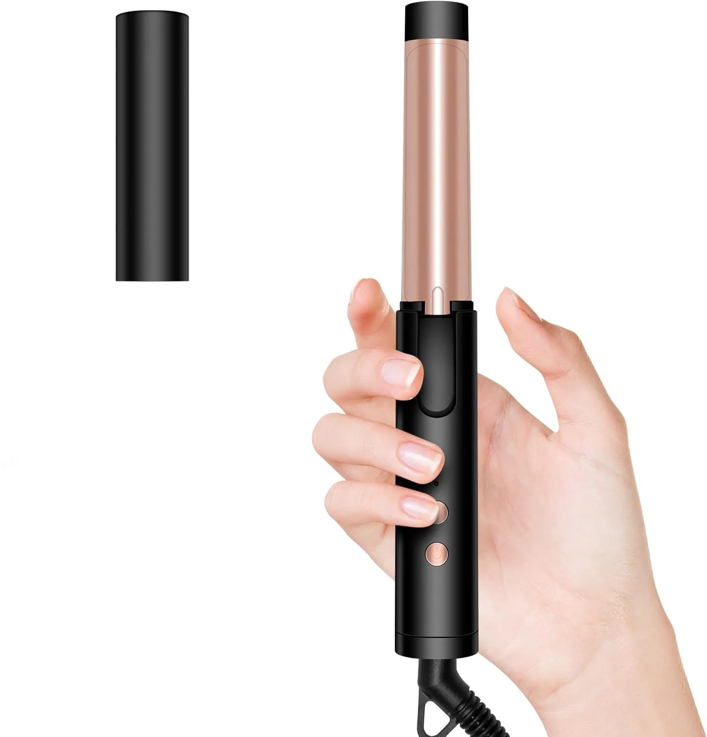 Travel Size Curling Iron Dual Voltage Mini Curling Iron for Short Hair with 25mm Barrel Ceramic Mini Hair Curler hair curler
