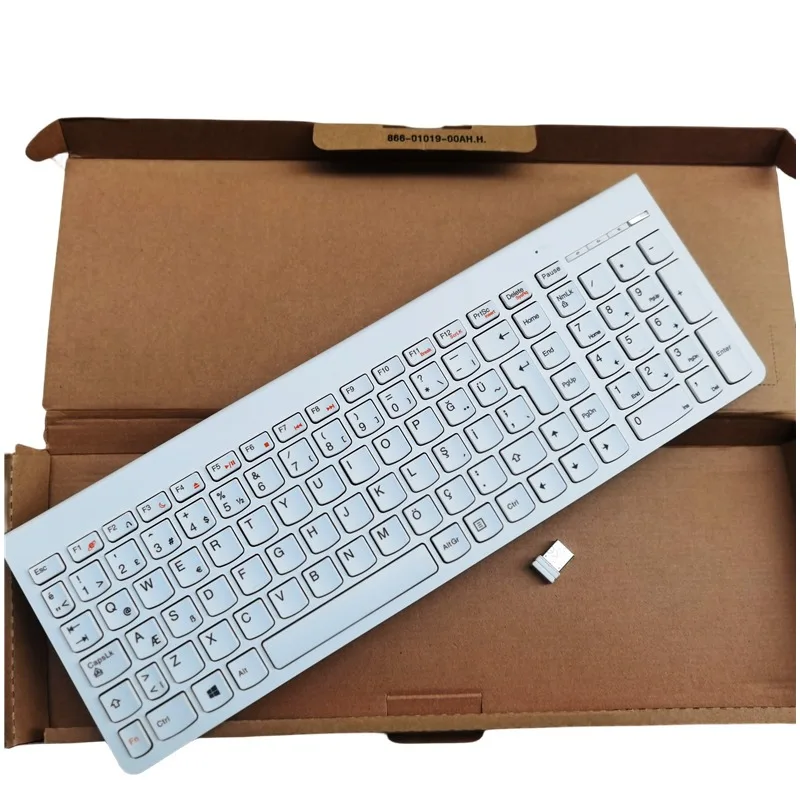 

Турецкая компоновка, белая Беспроводная клавиатура для Lenovo SK-8861