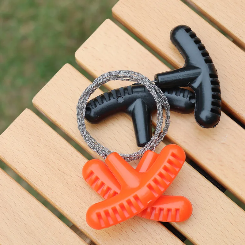 Hand Saw 70cm Portable Stainless Steel Wire Saw with Finger Handle Outdoor Camping Hiking Pocket Manual Cutting