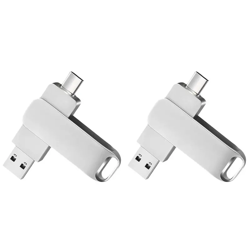 AM-2X TYPE-C 금속 펜 드라이브 128GB 방수 USB 플래시 드라이브 128GB 메모리 스틱 비즈니스 선물 U 디스크