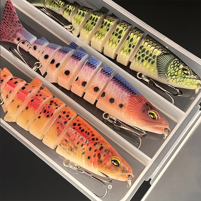 LUHANGT 3er-Set Angelköder 120mm Madness Swimbait Großer Köder Meeresangeln Harter Köder Riesiger Gelenkköder Leurre Leurre Balam – Detail 8