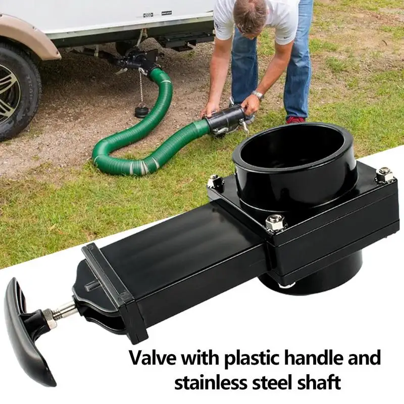 RV Knife Water Gate Valve 50mm Caravan Drain Valve Campground Drain Valve Clear Water Valve