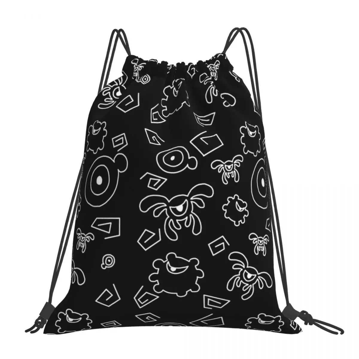 

Animal Jam Phantom Pattern (Black) Backpacks Portable Drawstring Bags Drawstring Bundle Pocket Shoes Bag Book Bags For Man Woman