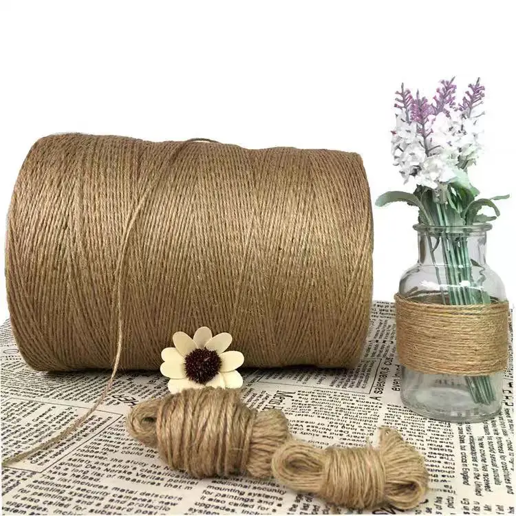 Jute Rope Garden Decorations Twine String, 3mm 656FT, For Crafts