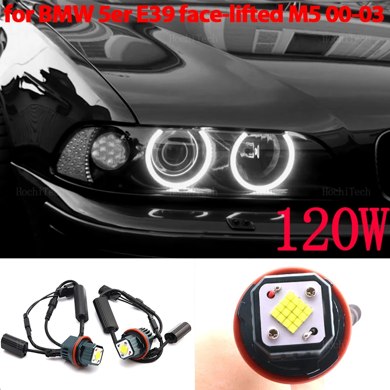 120w Led Car Angel Eye Marker Headlights Bulbs Lamps For Bmw 5 Series