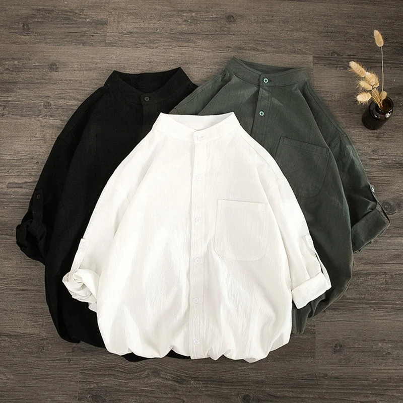 2023 Spring Autumn Hot Sale High Quality Pure Cotton Men's Korean Style Fashion Daily Casual Brand Half-Sleeve Shirt