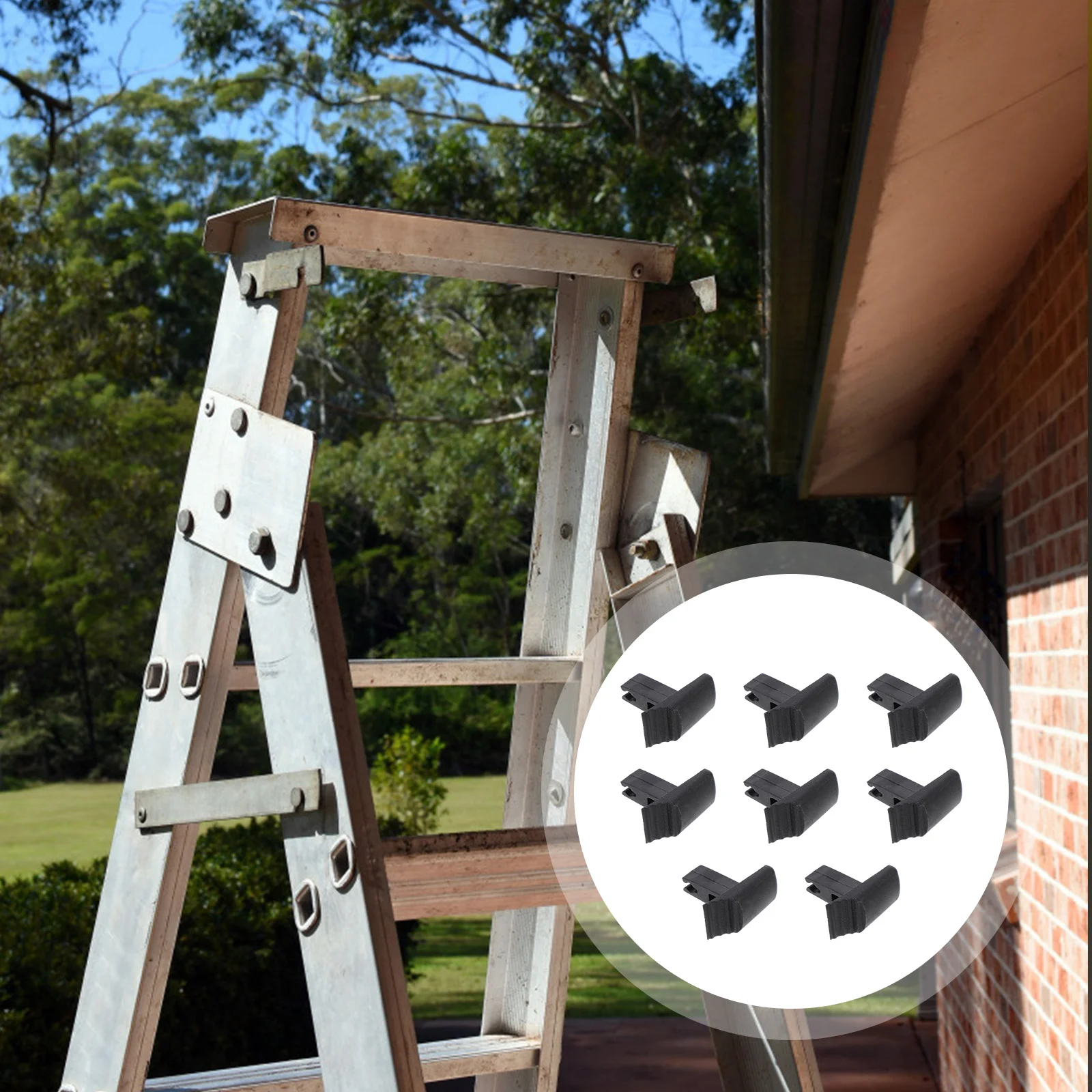 8 Pcs Ladder The Ladders The Ladders Trapezoidal for Lift Rubber Telescopic Replacement Accessories