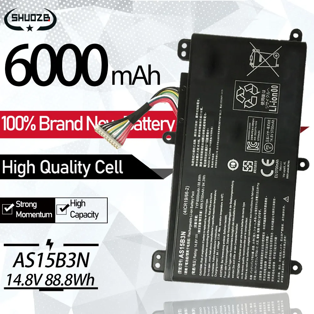 Nuovo As15B3N Batteria Per Acer Predator 17 15 G9-591-713C 17 G9-792-72S6 Predator 21X Gx21-71 G9000 17X Gx-79 G5-79 G5-793 G9-591