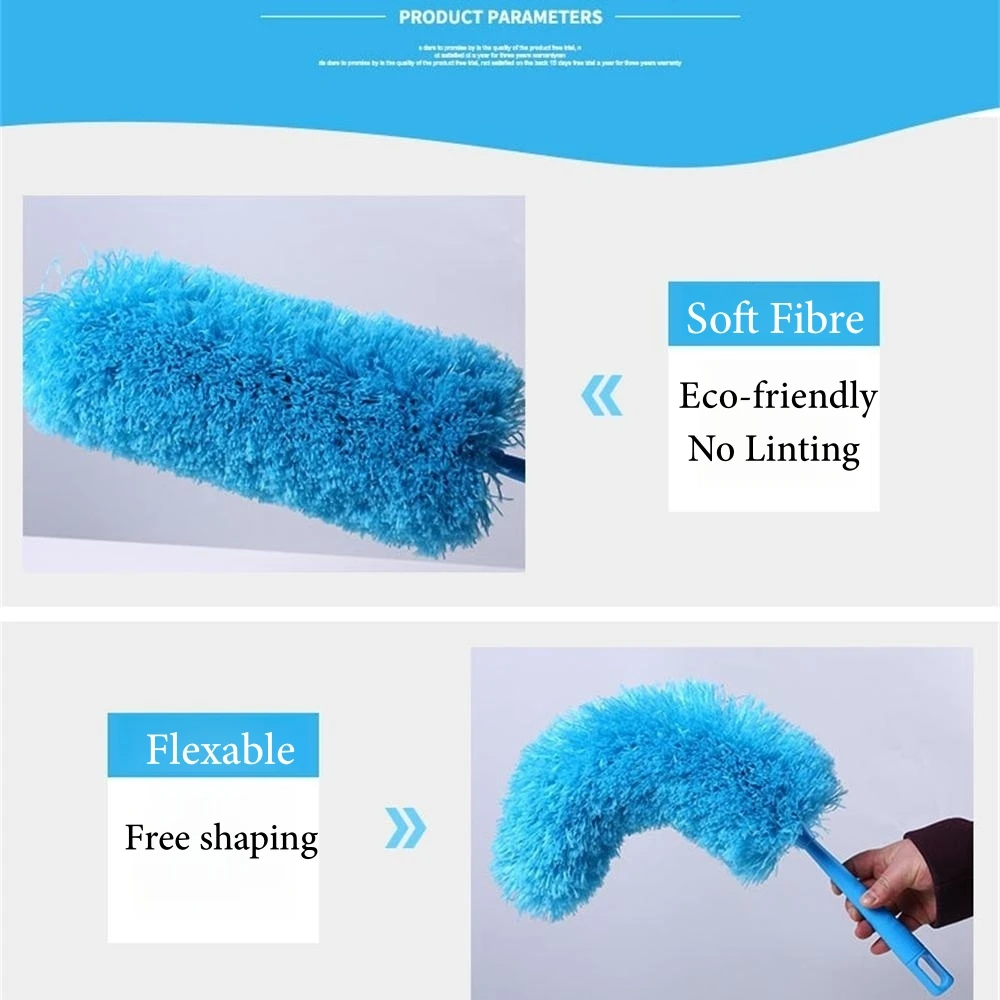 Soft Microfiber Dusting Duster Bendable Chenille Duster Portable Hangable Cleaner Brush Anti-Static Flexibl Cleaning Tool