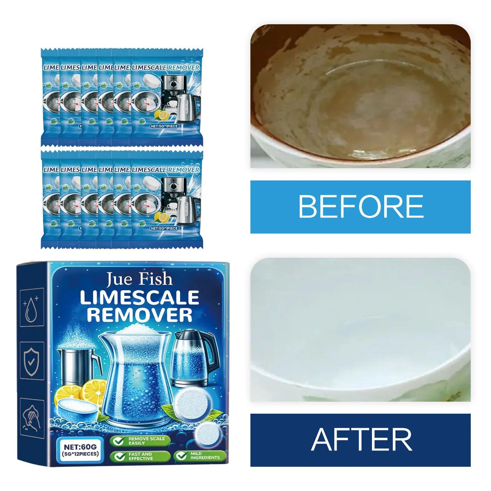 TeapotScaleCleanerKettleDescalerRemoveTeaStainsFoodGrade